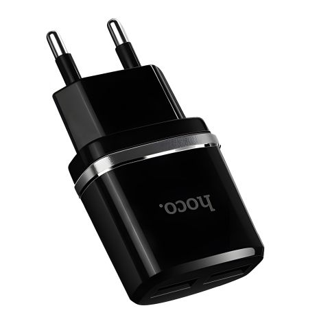 Hoco C12 Black зарядний пристрій 2 USB 2.4A