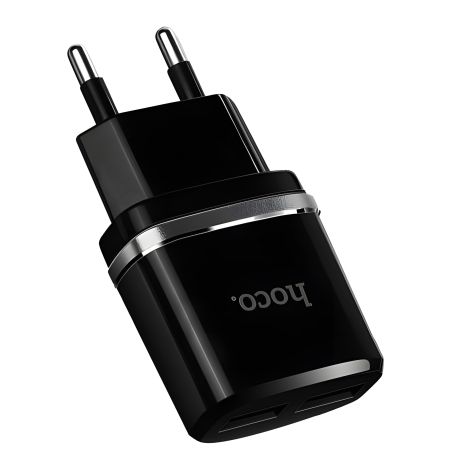 Hoco C12 Black зарядний пристрій 2 USB 2.4A