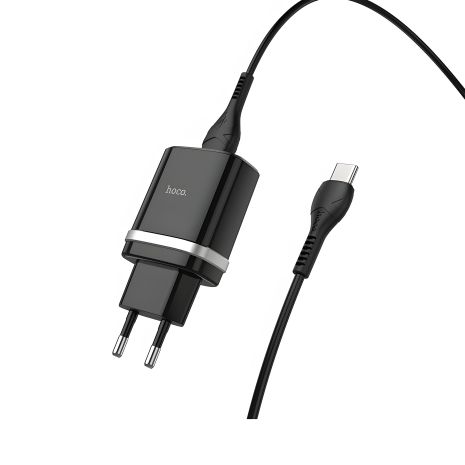 Зарядний пристрій Hoco C12Q QC3.0 18W Type-C Black