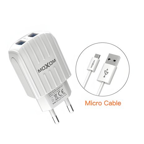 Зарядное устройство Moxom KH-47 Micro 2USB White