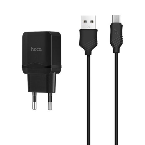 Зарядний пристрій Hoco C22A + Cable Micro Black