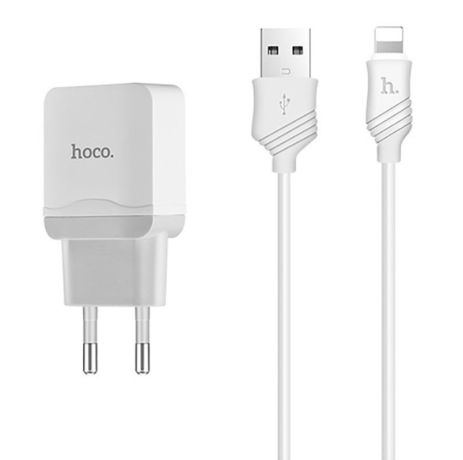 Зарядний пристрій Hoco C22A little superior (1USB/2.4A) + Cable iPhone Lightning White Зарядний пристрій Hoco C22A little superior (1USB/2.4A) + Cable iPhone Lightning White
