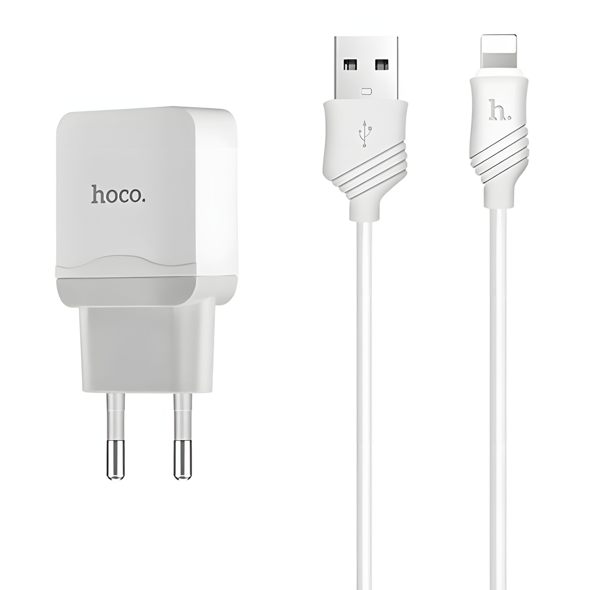 Зарядний пристрій Hoco C22A superior little (1USB/2.4A) + Lightning Cable iPhone White Зарядний пристрій Hoco C22A superior little (1USB/2.4A) + Lightning Cable iPhone White