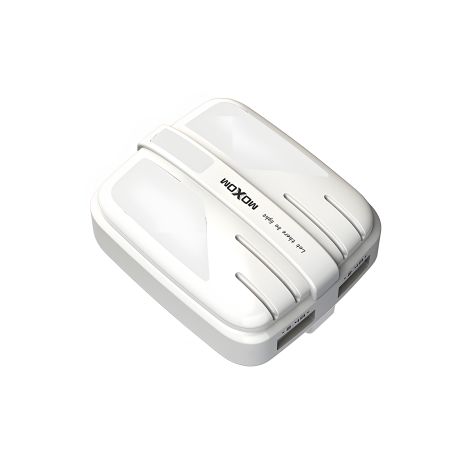Зарядний пристрій Moxom MX-HC33 LED 2.4A 2USB + Cable microUSB White
