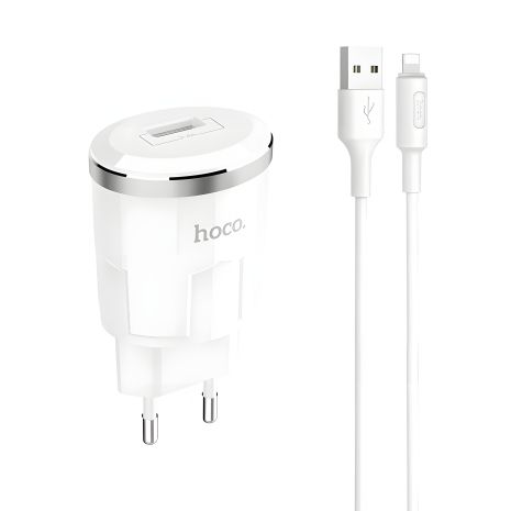 Зарядное устройство Hoco C37A Lightning White