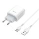 Hoco C73A зарядний пристрій 2USB Type-C 2.4A White