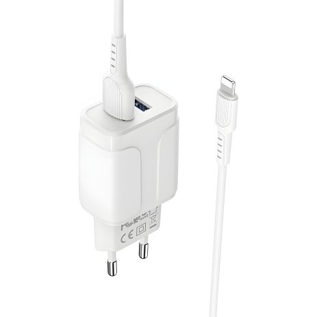 Зарядное устройство Remax RP-U22i 2.4A 2USB + Cable Lightning white Зарядное устройство Remax RP-U22i 2.4A 2USB + Cable Lightning white