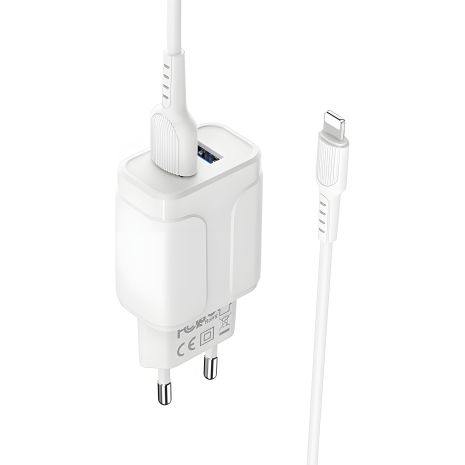 Зарядное устройство Remax RP-U22i 2.4A 2USB + Cable Lightning white Зарядное устройство Remax RP-U22i 2.4A 2USB + Cable Lightning white