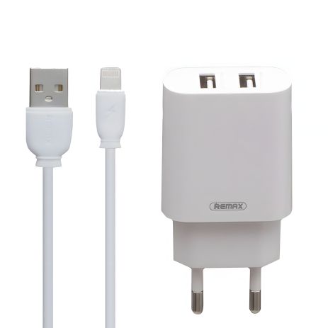 Зарядний пристрій Remax RP-U35 2USB Lightning White Зарядний пристрій Remax RP-U35 2USB Lightning White