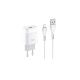 Зарядний пристрій Hoco C72A 2.1A White + Cable Micro