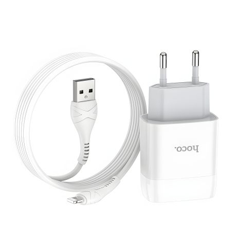 Hoco C73A зарядний пристрій 2USB Lightning 2.4A White