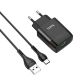 Зарядное устройство Hoco C72A Type-C 2.1A Black