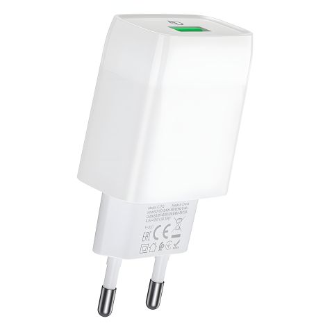 Быстрая зарядка Hoco C72Q Glorious QC3.0 18W Белый