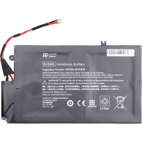 Акумулятори PowerPlant для ноутбуків HP Envy Ultrabook 4-1150ez (EL04XL) 14.8V 52Wh Акумулятори PowerPlant для ноутбуків HP Envy Ultrabook 4-1150ez (EL04XL) 14.8V 52Wh