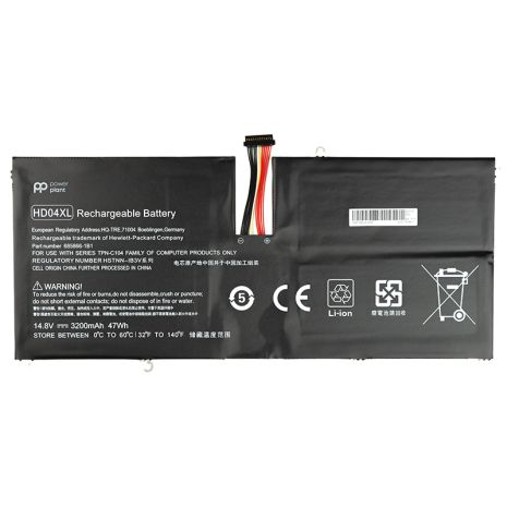 Аккумулятор PowerPlant для ноутбуков HP Envy Spectre XT 13-2120TU (HD04XL) 14.8V 3200mAh Аккумулятор PowerPlant для ноутбуков HP Envy Spectre XT 13-2120TU (HD04XL) 14.8V 3200mAh