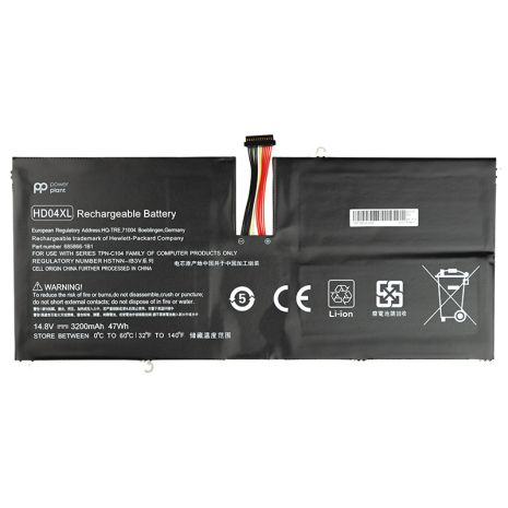 Аккумулятор PowerPlant для ноутбуков HP Envy Spectre XT 13-2120TU (HD04XL) 14.8V 3200mAh