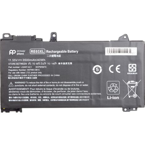 Аккумулятор PowerPlant для ноутбуков HP ProBook 440 G6 (RE03XL, HSTNN-0B1C) 11.55V 3500mAh