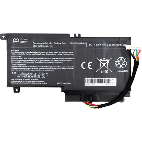 Аккумулятор PowerPlant для ноутбуков TOSHIBA Satellite L55 (PA5107U-1BRS, TA5107P9) 14.4V 3000mAh