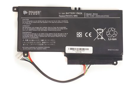 Акумулятори PowerPlant для ноутбуків TOSHIBA Satellite L55 (PA5107U-1BRS, TA5107P9) 14.8V 2500mAh Акумулятори PowerPlant для ноутбуків TOSHIBA Satellite L55 (PA5107U-1BRS, TA5107P9) 14.8V 2500mAh