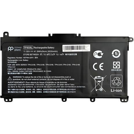 Аккумулятор PowerPlant для ноутбуков HP Pavilion 15-CD (TF03XL) 11.55V 41.9Wh Аккумулятор PowerPlant для ноутбуков HP Pavilion 15-CD (TF03XL) 11.55V 41.9Wh