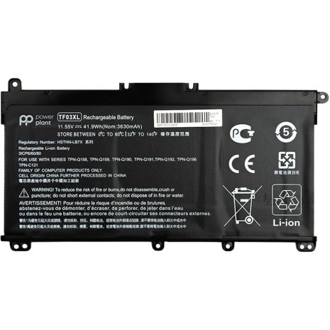 Акумулятори PowerPlant для ноутбуків HP Pavilion 15-CD (TF03XL) 11.55V 41.9Wh Акумулятори PowerPlant для ноутбуків HP Pavilion 15-CD (TF03XL) 11.55V 41.9Wh