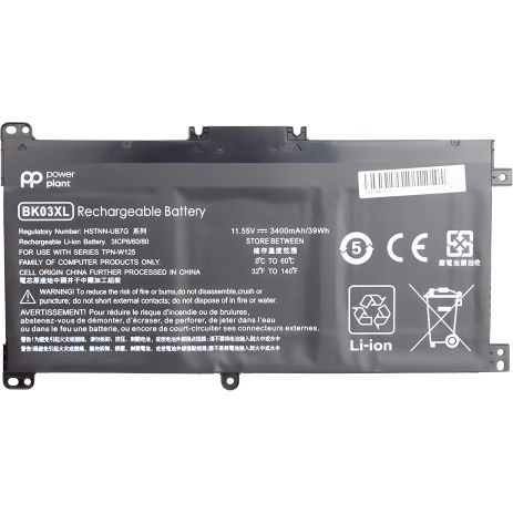 Аккумулятор HP Pavilion X360 14-BA PowerPlant (BK03XL, HSTNN-LB7S) для ноутбуков 11.55V 3400mAh