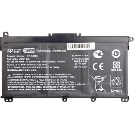 Акумулятори PowerPlant для ноутбуків HP 250 G7 (HT03XL, HSTNN-LB8M) 11.4V 41Wh Акумулятори PowerPlant для ноутбуків HP 250 G7 (HT03XL, HSTNN-LB8M) 11.4V 41Wh