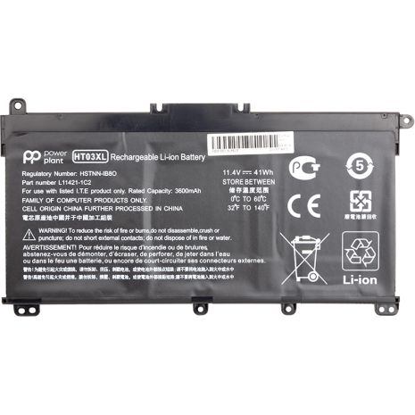 Акумулятори PowerPlant для ноутбуків HP 250 G7 (HT03XL, HSTNN-LB8M) 11.4V 41Wh Акумулятори PowerPlant для ноутбуків HP 250 G7 (HT03XL, HSTNN-LB8M) 11.4V 41Wh