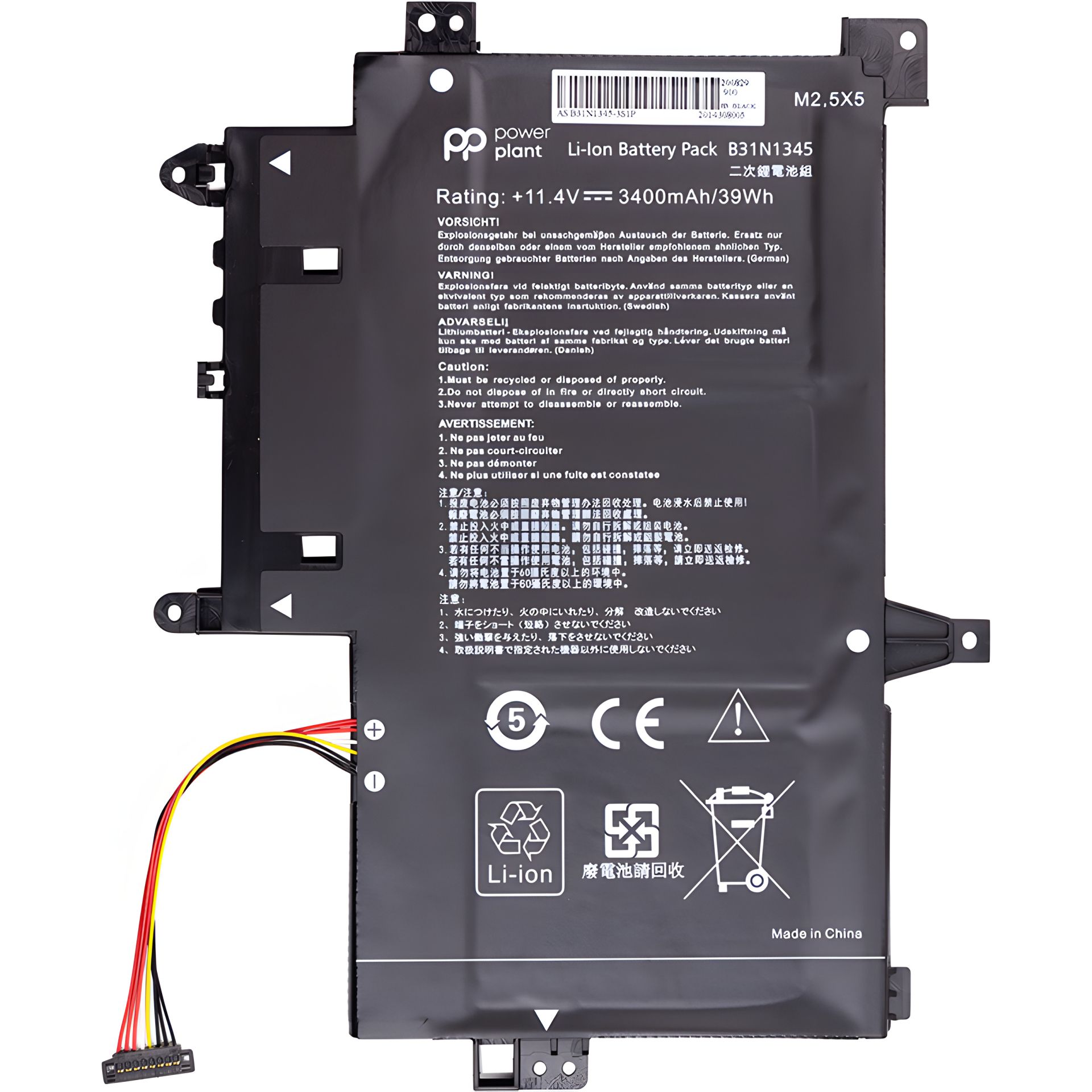 PowerPlant Π°ΠΊΠΊΡΠΌΡΠ»ΡΡΠΎΡ Π΄Π»Ρ ASUS Transformer Book Flip TP500L (B31N1345) 11.4V 3400mAh Π½ΠΎΡΡΠ±ΡΠΊΠΎΠ² PowerPlant Π°ΠΊΠΊΡΠΌΡΠ»ΡΡΠΎΡ Π΄Π»Ρ ASUS Transformer Book Flip TP500L (B31N1345) 11.4V 3400mAh Π½ΠΎΡΡΠ±ΡΠΊΠΎΠ²