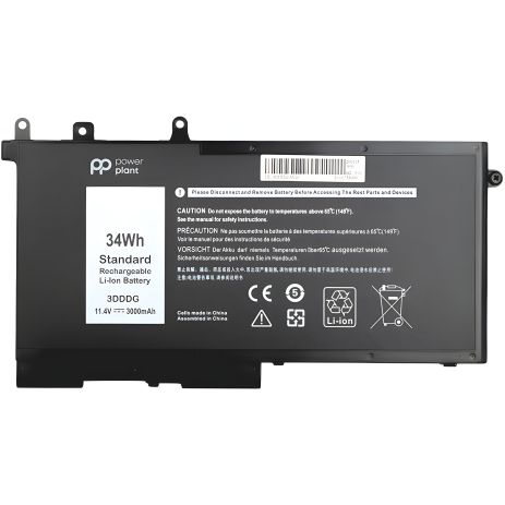 Акумулятори PowerPlant для ноутбуків DELL Latitude E5580 (3DDDG) 11.4V 3000mAh