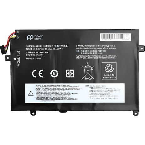 Аккумулятор PowerPlant для ноутбуков Lenovo Thinkpad E470 (01AV411) 10.95V 3650mAh Аккумулятор PowerPlant для ноутбуков Lenovo Thinkpad E470 (01AV411) 10.95V 3650mAh