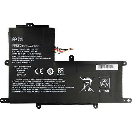 Акумулятори PowerPlant для ноутбуків HP Stream 11-R (PO02XL) 7.6V 4000mAh Акумулятори PowerPlant для ноутбуків HP Stream 11-R (PO02XL) 7.6V 4000mAh