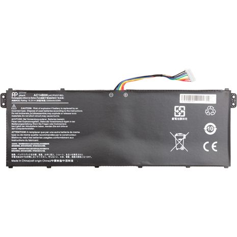 Акумулятор для ноутбуків ACER Aspire E15 ES1-512 Series (AC14B8K) 15.2V 2200mAh Акумулятор для ноутбуків ACER Aspire E15 ES1-512 Series (AC14B8K) 15.2V 2200mAh