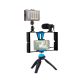 Puluz PKT3023 Комплект блогера 4в1 (постоянный свет, штативное крепление, держатель для телефона, микрофон)