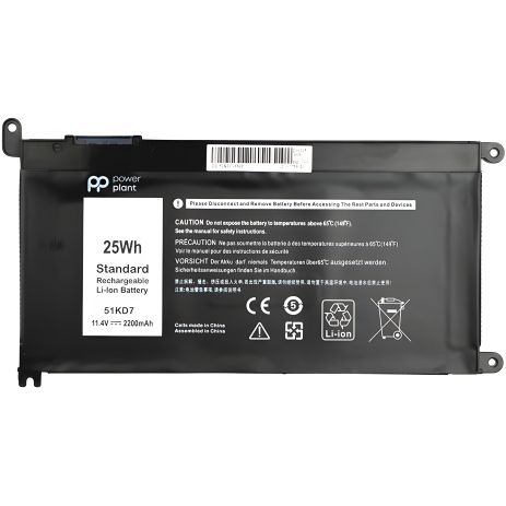 Батарея PowerPlant для ноутбуков DELL Chromebook 3180 (51KD7) 11.4V 2200mAh