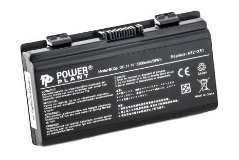 Аккумулятор PowerPlant для ноутбуков ASUS X51H (A32-T12, AS5151LH) 11.1V 5200mAh Аккумулятор PowerPlant для ноутбуков ASUS X51H (A32-T12, AS5151LH) 11.1V 5200mAh