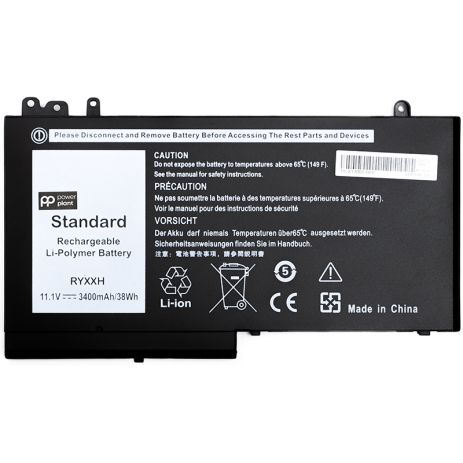 Акумулятори PowerPlant для ноутбуків DELL Latitude 12 5000 (RYXXH) 11.1V 3400mAh