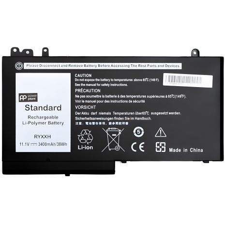 PowerPlant Акумулятори для DELL Latitude 12 5000 (RYXXH) 11.1V 3400mAh ноутбуків
