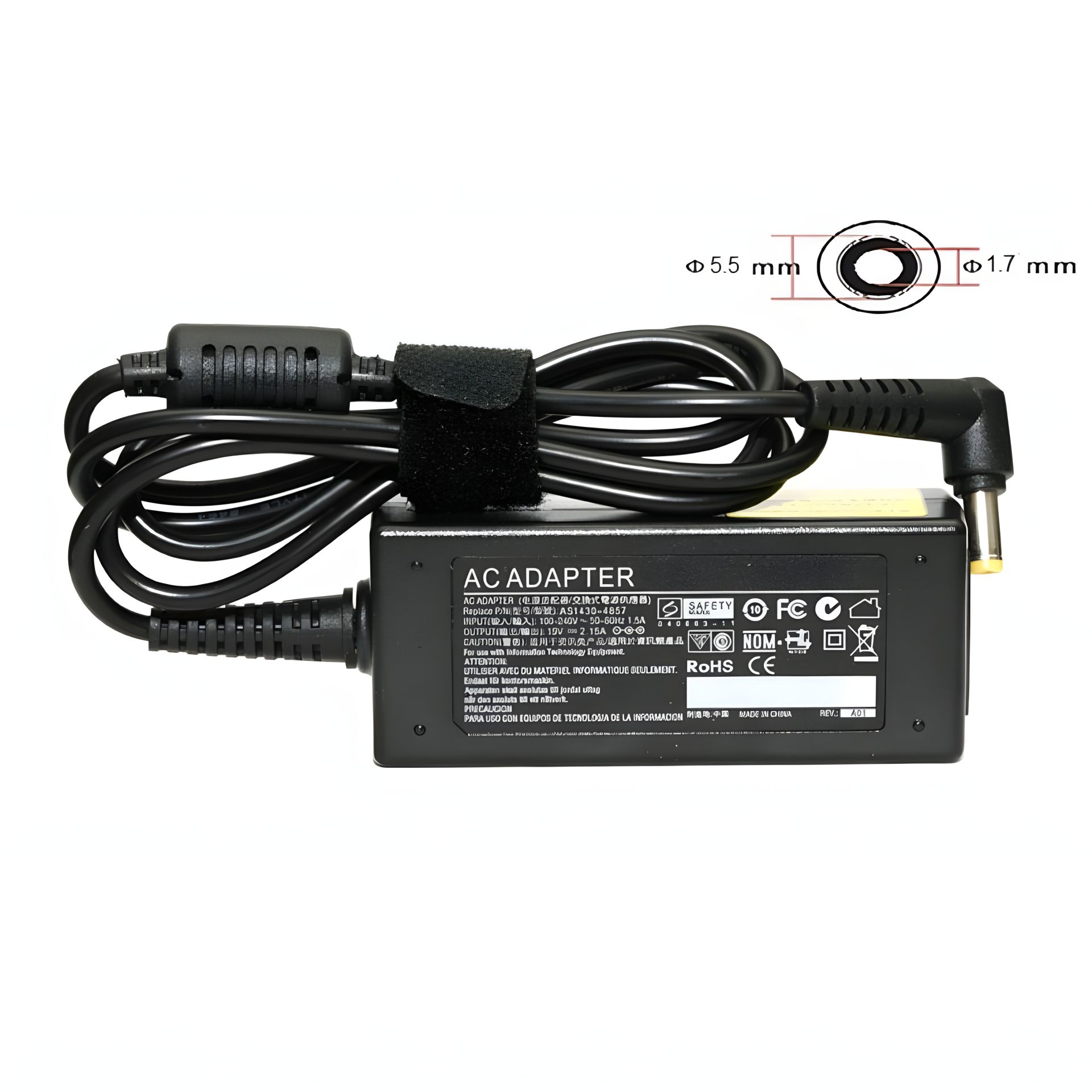 Вхідний блок живлення для ноутбуків PowerPlant ACER 220V, 19V 40W 2.15A (5.5*1.7) Вхідний блок живлення для ноутбуків PowerPlant ACER 220V, 19V 40W 2.15A (5.5*1.7)