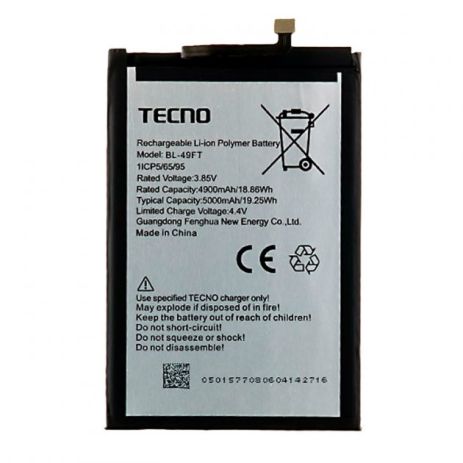 Акумулятор Tecno Spark 8C (KG5j/KG5k) – BL-49FT 5000 mAh [Original PRC] 12 міс. гарантії