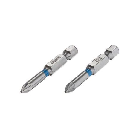 Комплект викруткових насадок, PZ1, 1/4"×50 мм, S2, 2 од., STORM INTERTOOL VT-0214