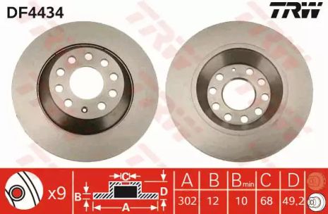 Brake Audi A6, TRW (DF4434)