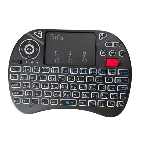 Riitek RII X8 бездротова клавіатура з тачпадом та підсвічуванням (RU)