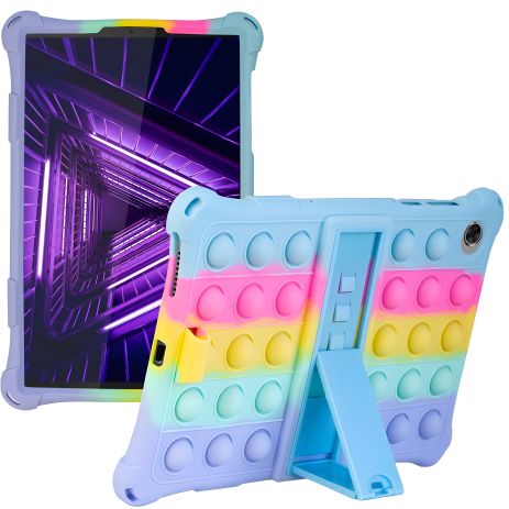 Детский чехол SoftGel Kids pop-it для Lenovo Tab M10 FHD Plus Радуга Sky