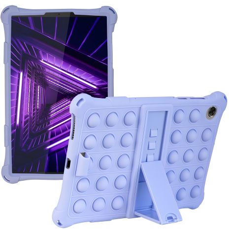 Детский чехол SoftGel Kids Pop-it для Lenovo Tab M10 FHD Plus, фиолетовый