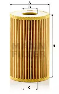 Фiльтр оливи Hyundai Accent/Elantra/i20/i30/i40/Tucson / Kia Ceed/Spartage 1.1-1.7 CRDi 06-, MANN-FILTER (HU70