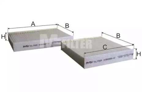 Citroen C3 10-/Peugeot 207 06-/208 12-, Mfilter (K90582) Фільтр