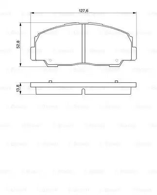 Колодки тормозные дисковые DAIHATSU Rocky/Rugger \\F \\2.2-2.8 \\93-02, BOSCH (0986424297)