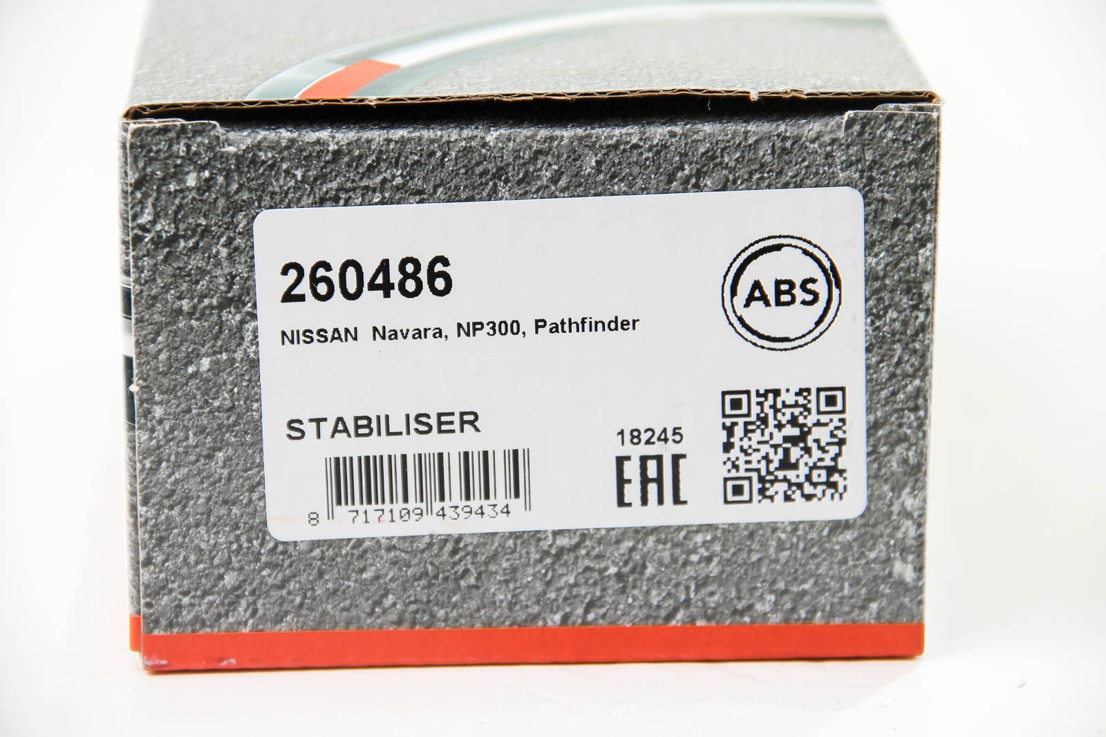 Стабілізаторна тяга (передня) для Nissan Navara/Pathfinder 05- Пр., A.B.S. (260486) Стабілізаторна тяга (передня) для Nissan Navara/Pathfinder 05- Пр., A.B.S. (260486)