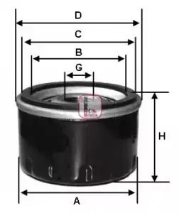 Фільтр оливи TOYOTA 1,5-2,0 93-96, SOFIMA (S3264R)